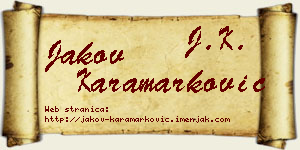 Jakov Karamarković vizit kartica